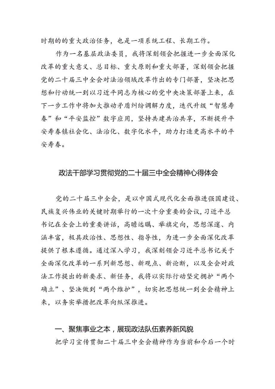 基层政法委书记学习二十三中全会精神心得体会5篇（精选版）.docx_第2页