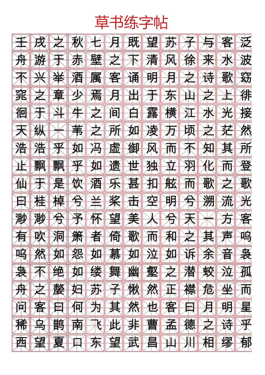 硬笔字草书字体练字帖（文字可自由更改）.docx_第1页