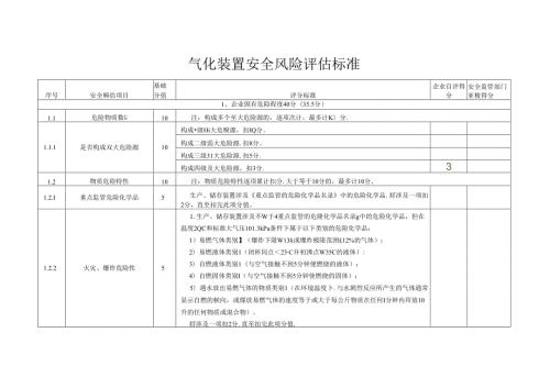 气化装置安全风险评估表.docx
