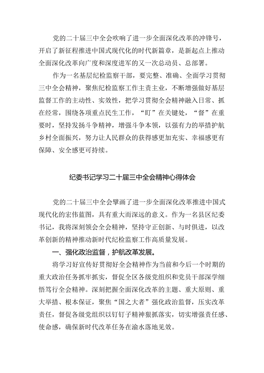 纪委书记学习二十三中全会精神研讨交流发言（共五篇）.docx_第2页