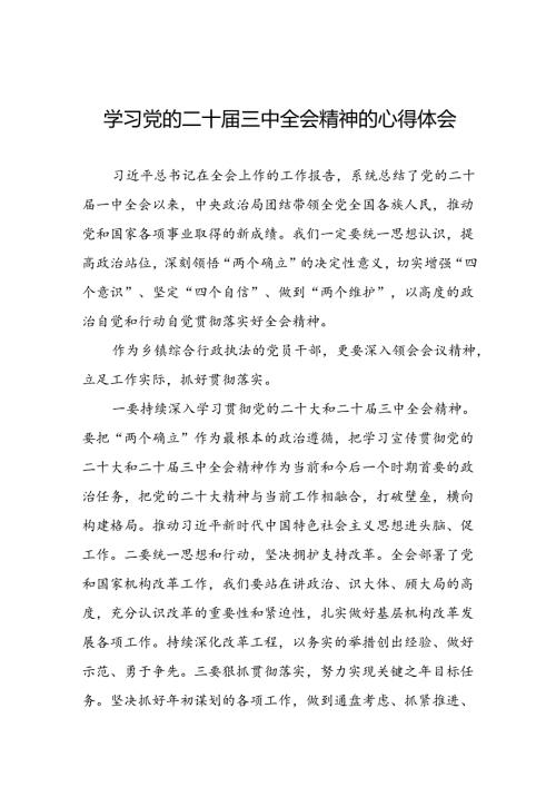 学习观看中国共产党第二十中央委员会第三次全体会议精神的心得体会三十六篇.docx