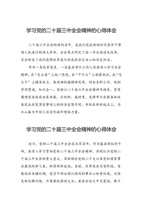 党员干部学习贯彻二十三中全会精神的心得体会四十四篇.docx