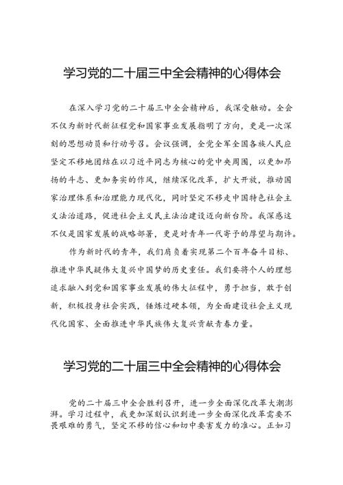 党的二十三中全会精神学习心得体会合辑四十四篇.docx