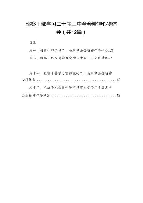 巡察干部学习二十三中全会精神心得体会（共12篇）.docx