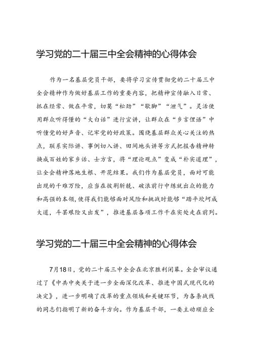 学习党的二十三中全会精神的心得体会优秀范文二十七篇.docx