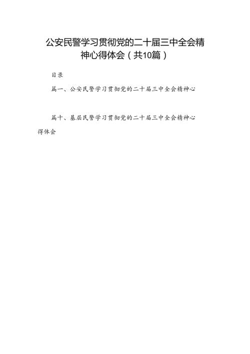 公安民警学习贯彻党的二十三中全会精神心得体会(精选10篇合集).docx