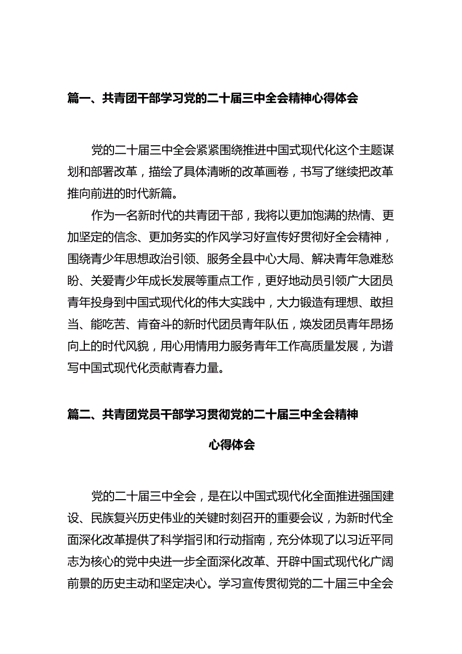 共青团干部学习党的二十三中全会精神心得体会（共10篇）.docx_第2页