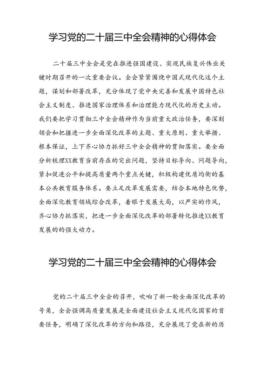学习党的二十三中全会精神的心得体会优秀发言四十四篇.docx_第3页