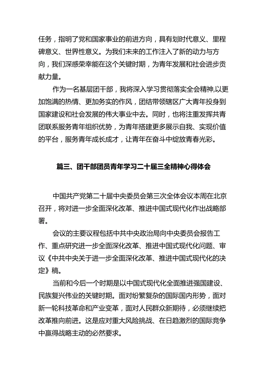 共青团书记学习贯彻党的二十三中全会精神心得体会十篇（精选）.docx_第3页