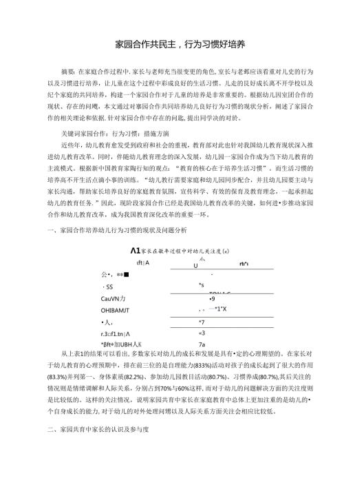 家园合作共民主行为习惯好培养 论文.docx