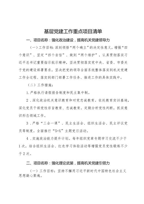 2024年基层党建工作重点项目清单.docx