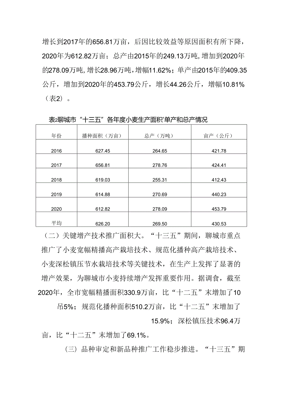 聊城市“十四五”小麦产业发展规划.docx_第2页