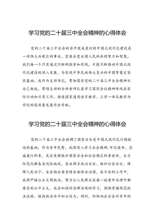 学习二十三中全会心得感悟发言材料25篇.docx