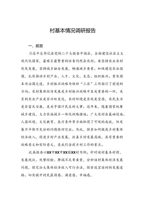 村基本情况调研报告.docx