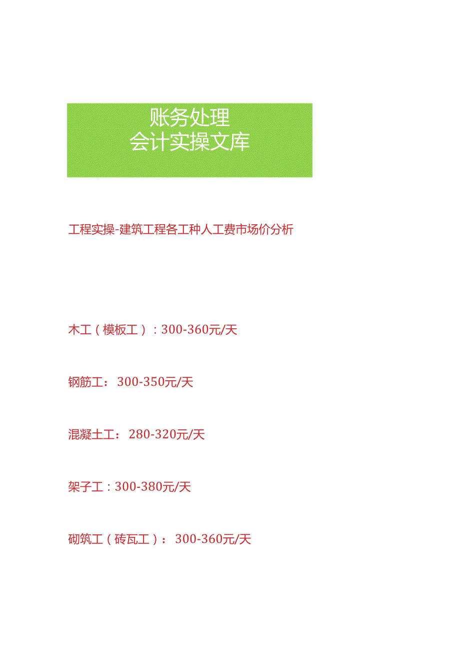 工程实操建筑工程各工种人工费市场价分析.docx_第1页