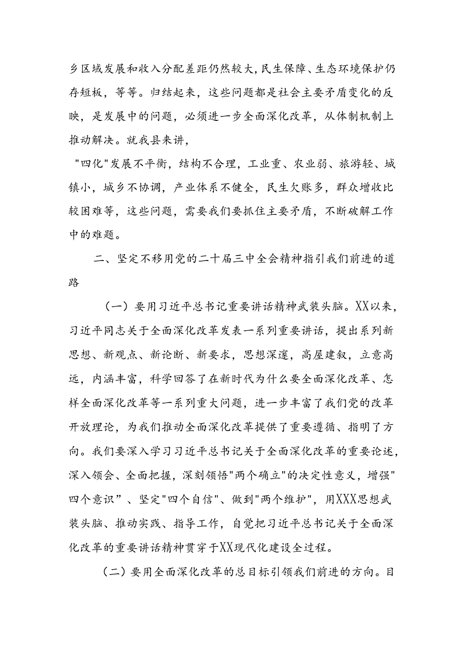 某县委书记在中心组学习研讨会上关于党的二十三中全会精神的发言提纲.docx_第3页