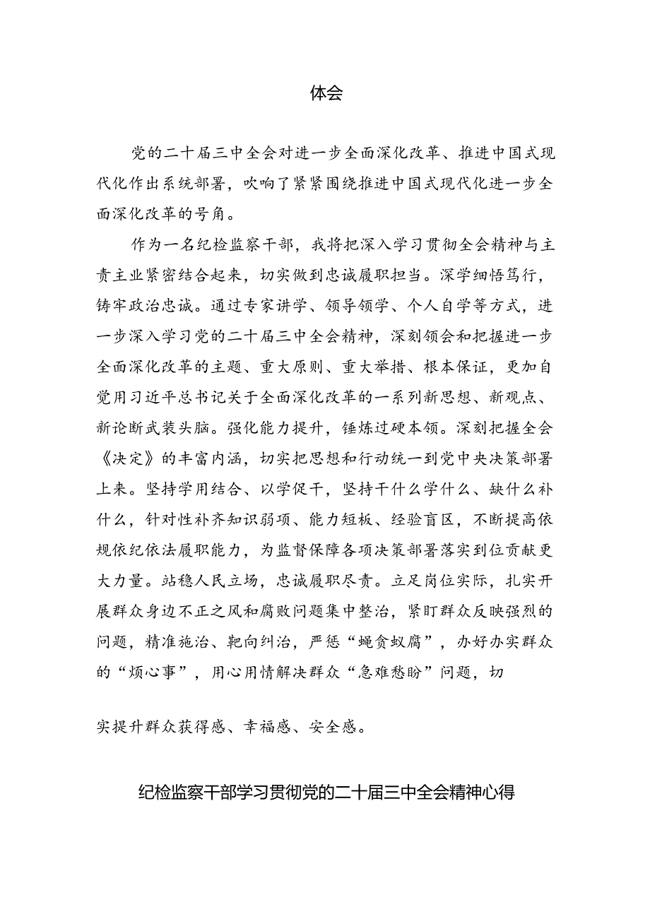 纪检干部学习二十三中全会精神研讨交流发言（共八篇选择）.docx_第3页