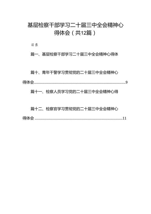 基层检察干部学习二十三中全会精神心得体会（共12篇）.docx