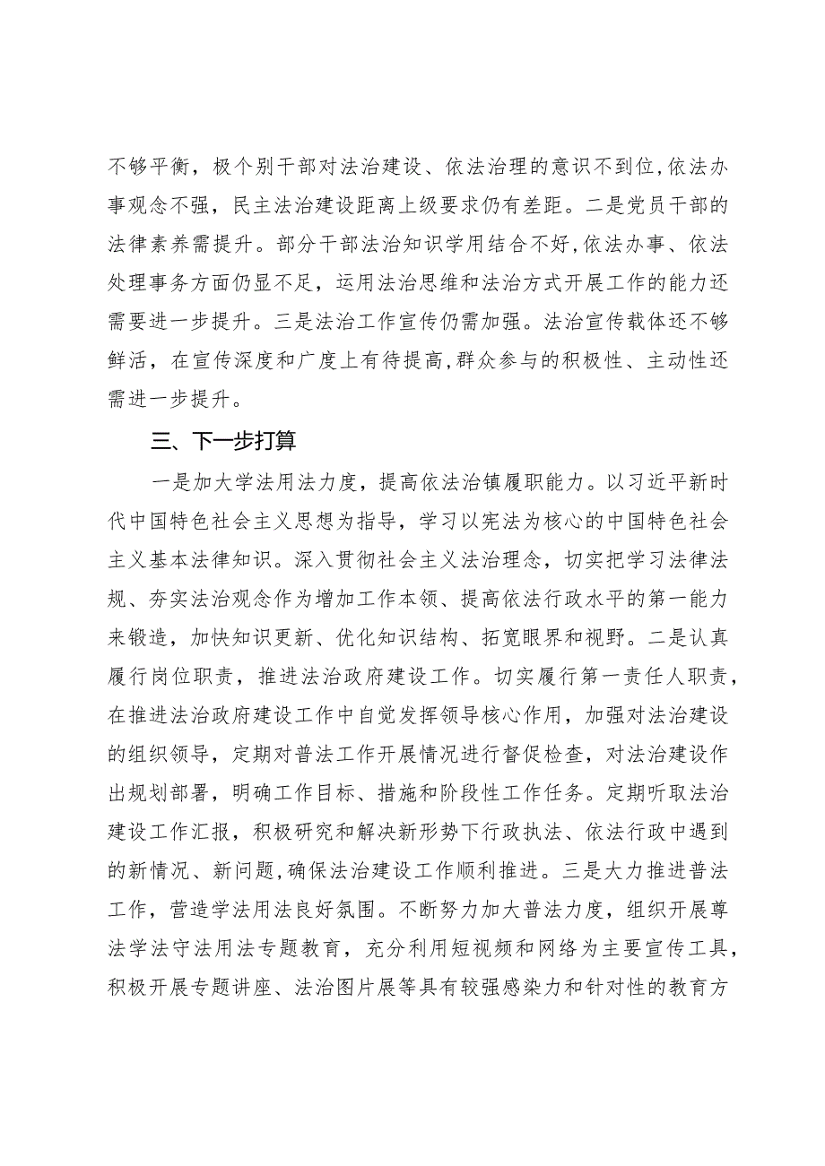 镇党委书记履行推进法治建设第一责任人职责情况的报告.docx_第3页