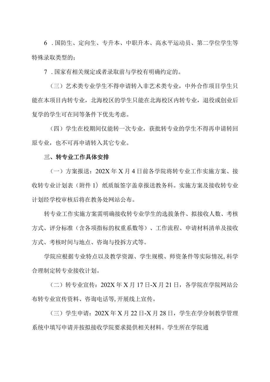 XX工程技术大学关于开展202X本科生转专业工作的通知（2024年）.docx_第2页