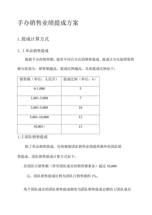 手办销售业绩提成方案.docx