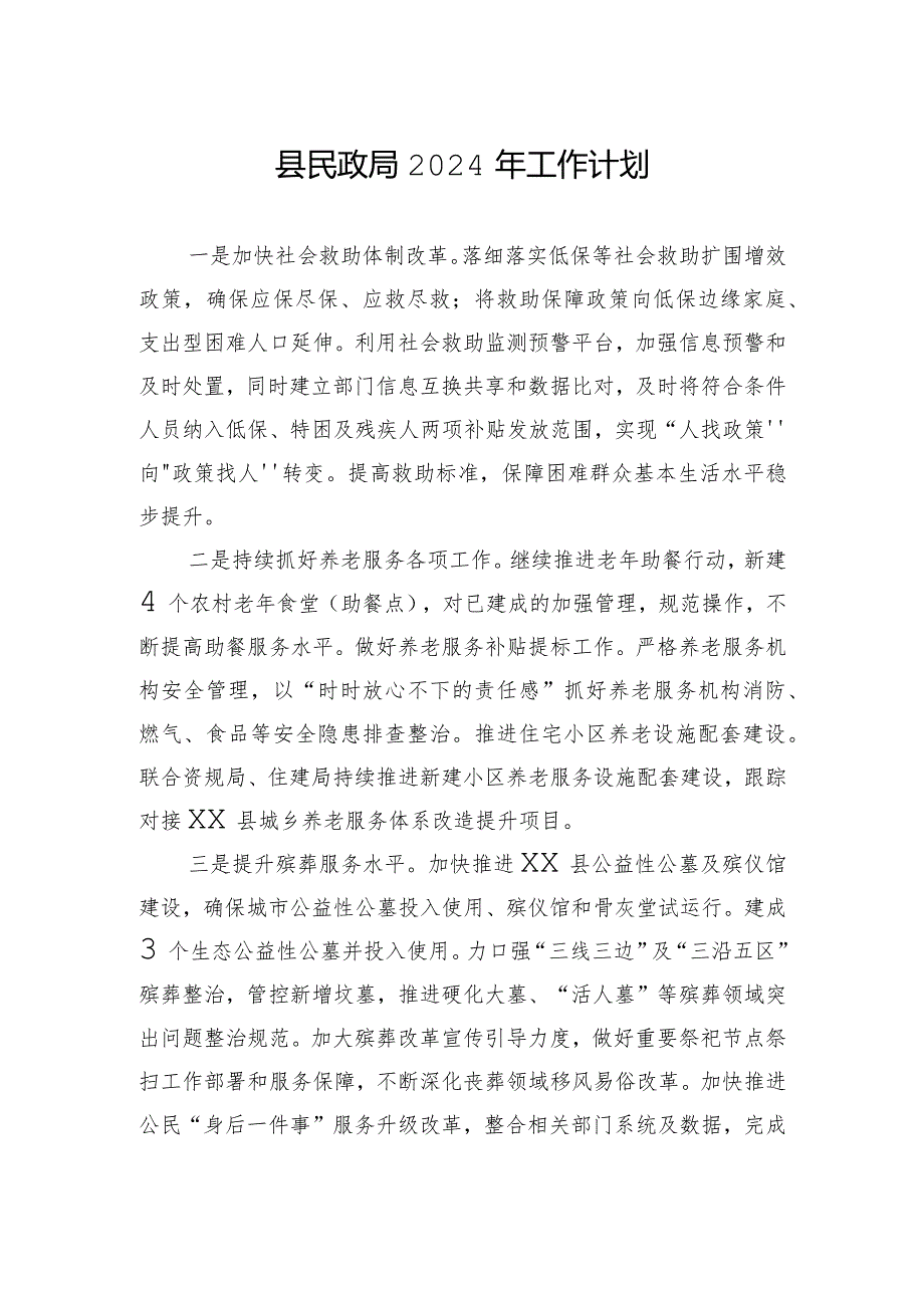 县民政局2024年工作计划 (2).docx_第1页