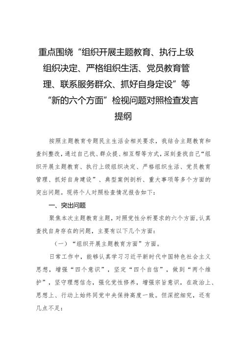 四篇2024党支部班子重点围绕“组织开展主题教育、执行上级组织决定、严格组织生活、党员教育管理'联系服务群众、抓好自身定设”等“.docx