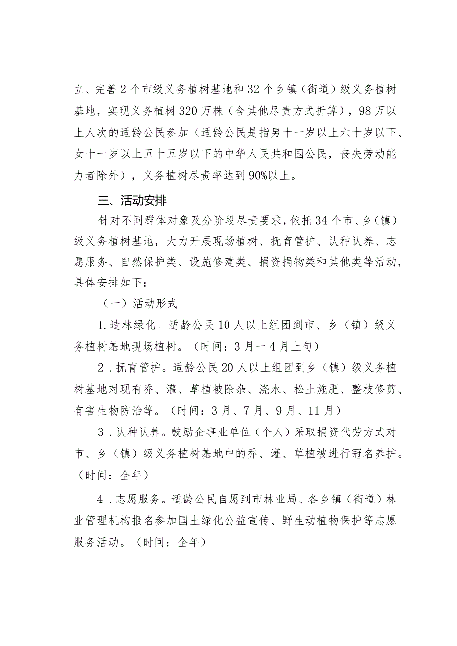 某某市全民义务植树活动总体方案.docx_第2页
