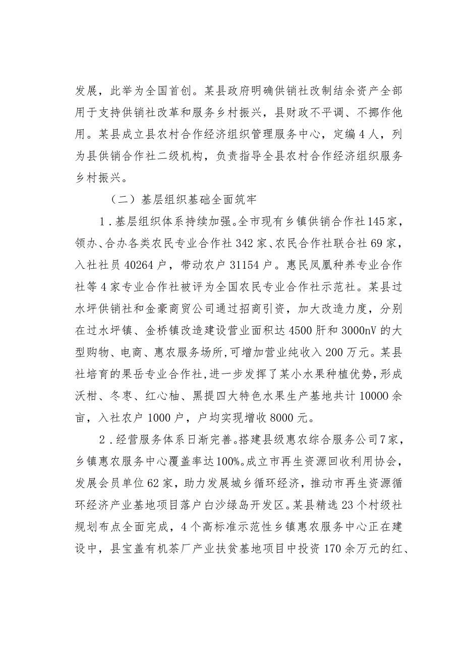 某某市供销合作社调研报告：围绕乡村振兴战略提升为农服务能力.docx_第2页