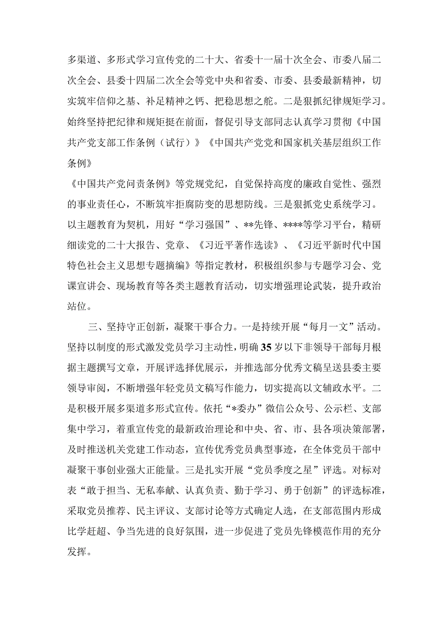 基层党支部书记20232024个人述职报告（5篇）.docx_第2页