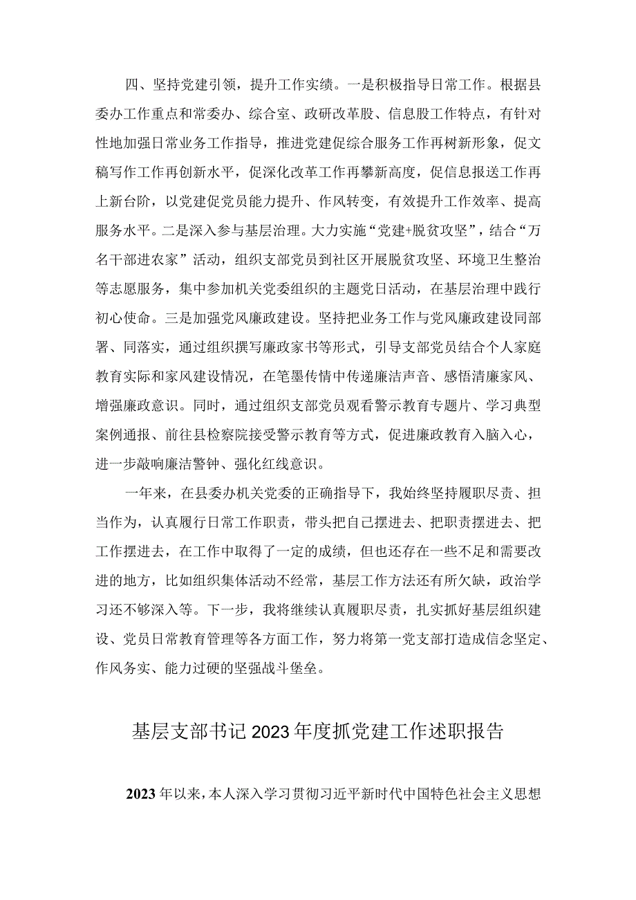 基层党支部书记20232024个人述职报告（5篇）.docx_第3页