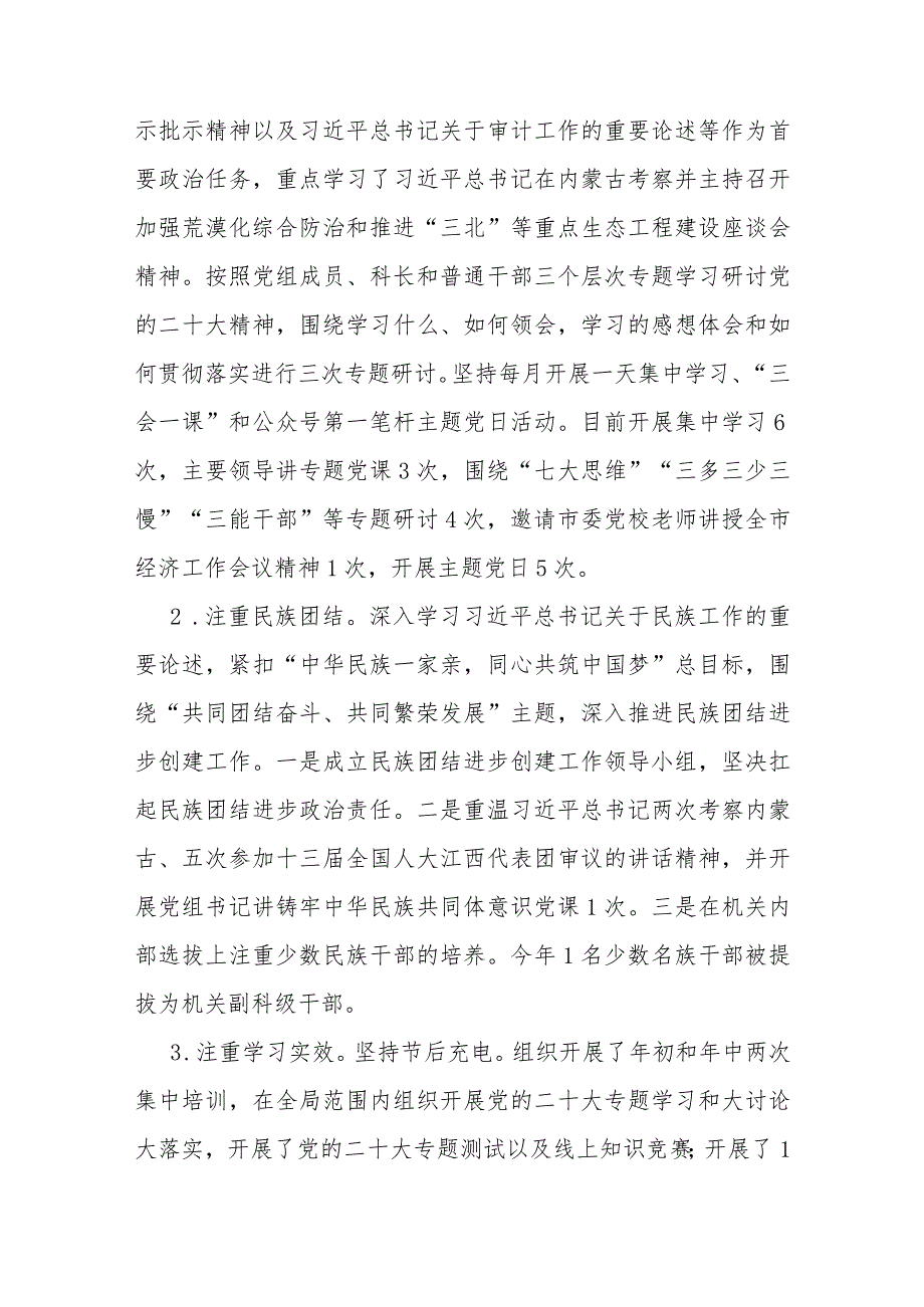 市审计局2023年党建工作总结与2024年党建工作计划【两篇文】.docx_第3页