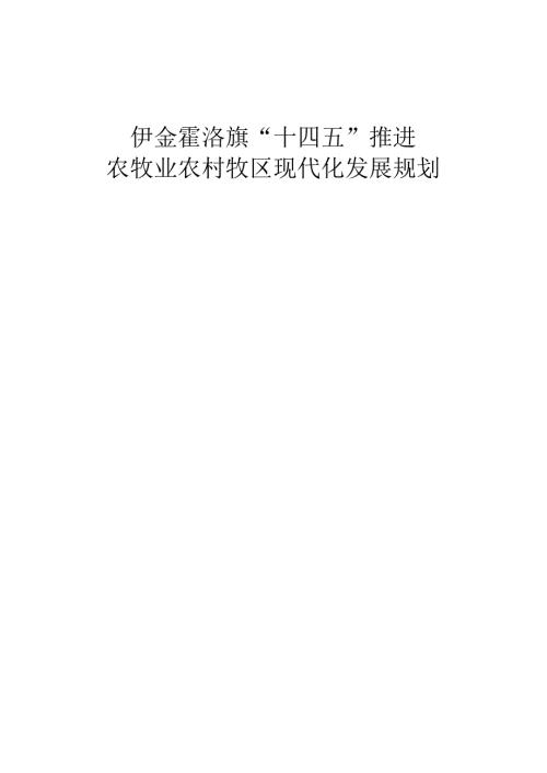 伊金霍洛旗“十四五”推进.docx