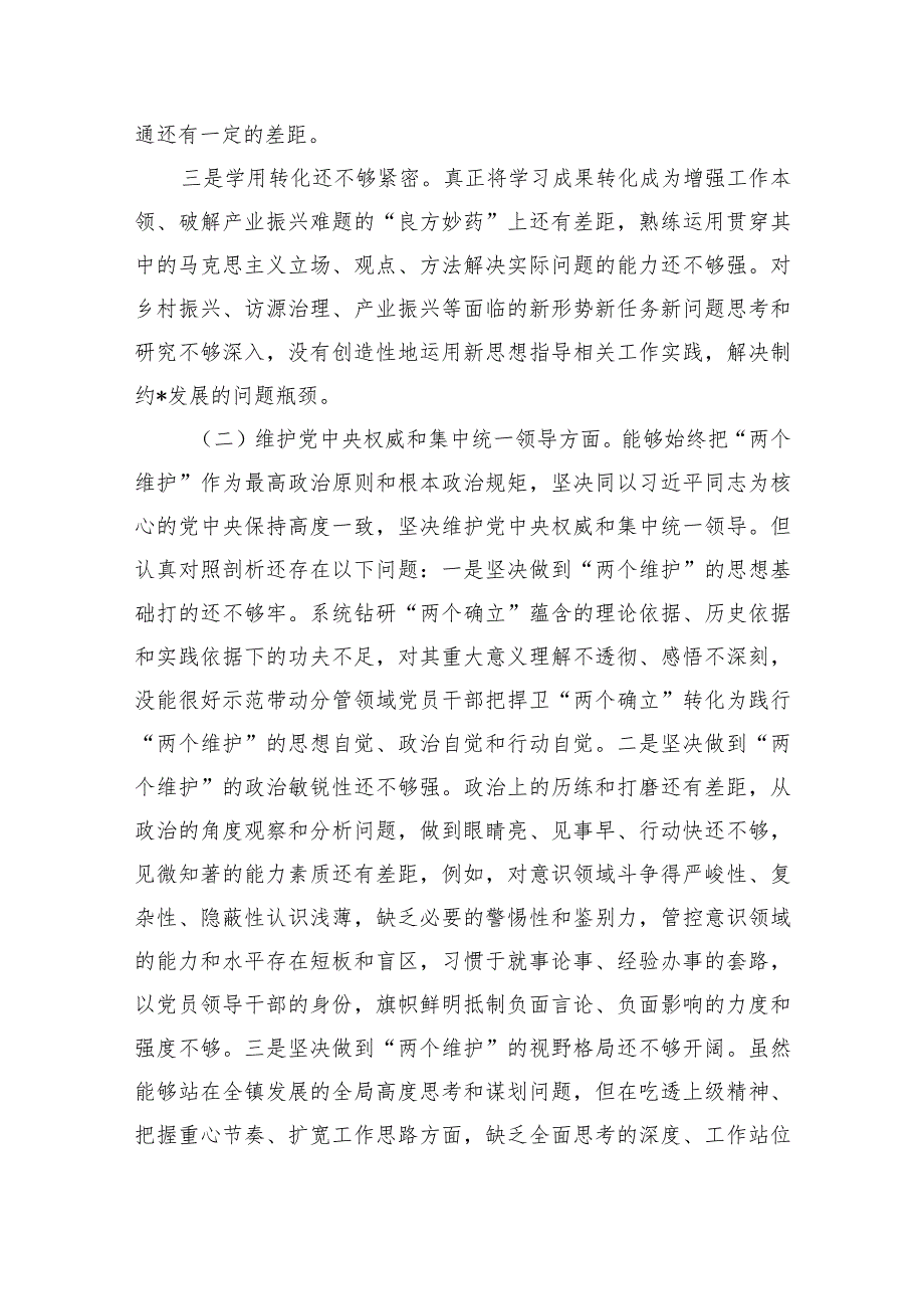 镇六个方面问题个人检查发言提纲.docx_第2页