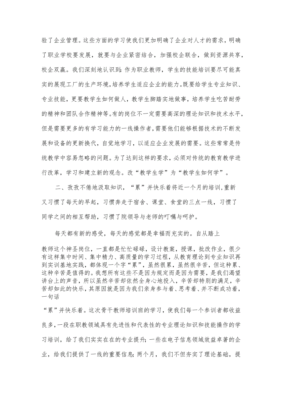 高职院校骨干教师培训总结.docx_第3页