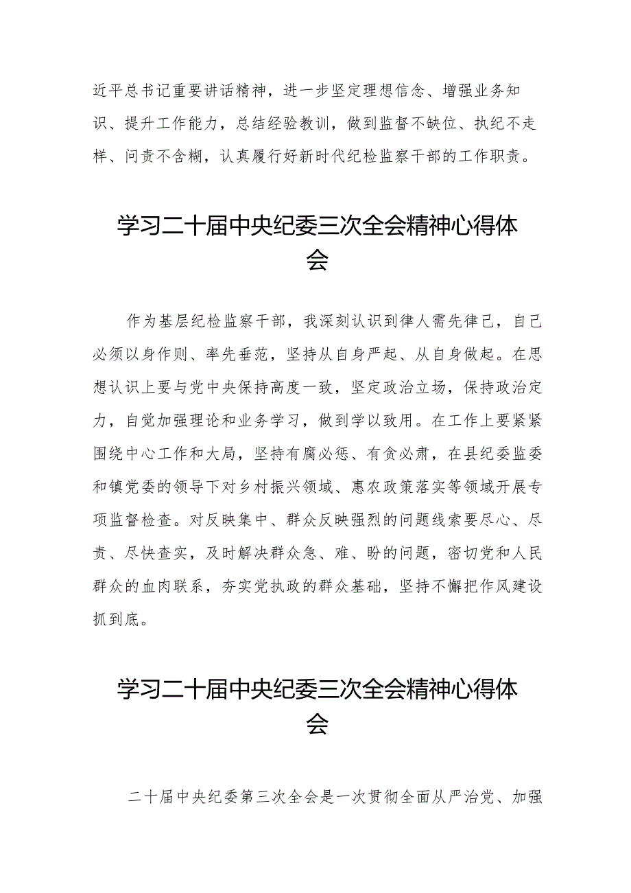 二十中央纪委三次全会精神心得体会发言稿二十篇.docx_第2页