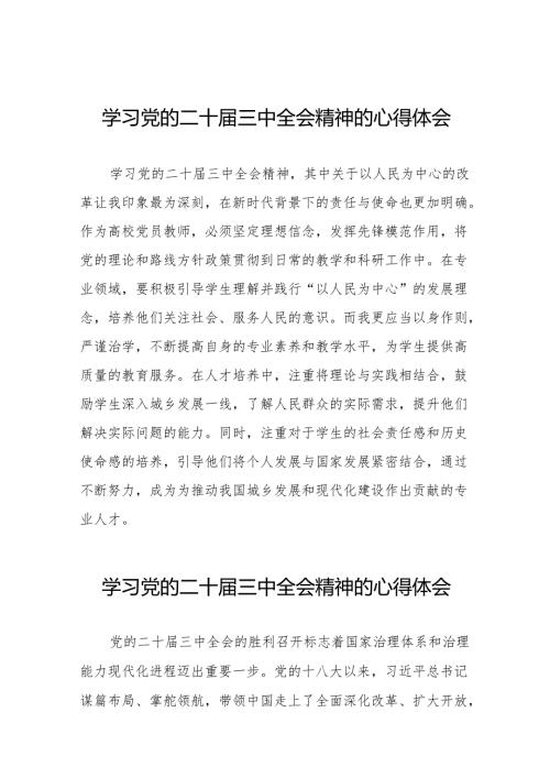 学习贯彻2024年二十三中全会精神心得体会研讨发言32篇.docx