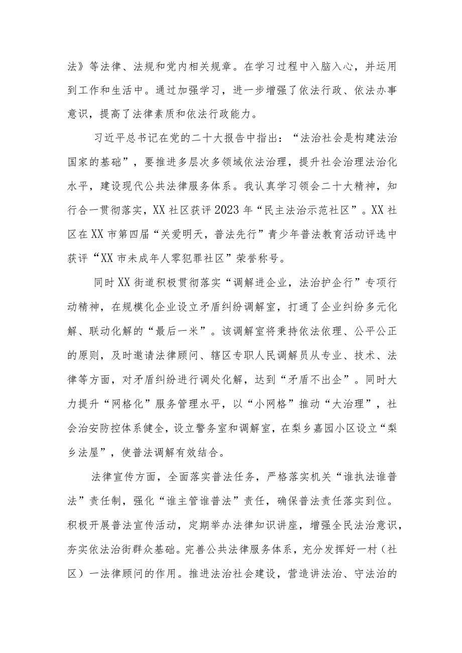 街道党工委副书记、办事处主任2023述法报告.docx_第2页