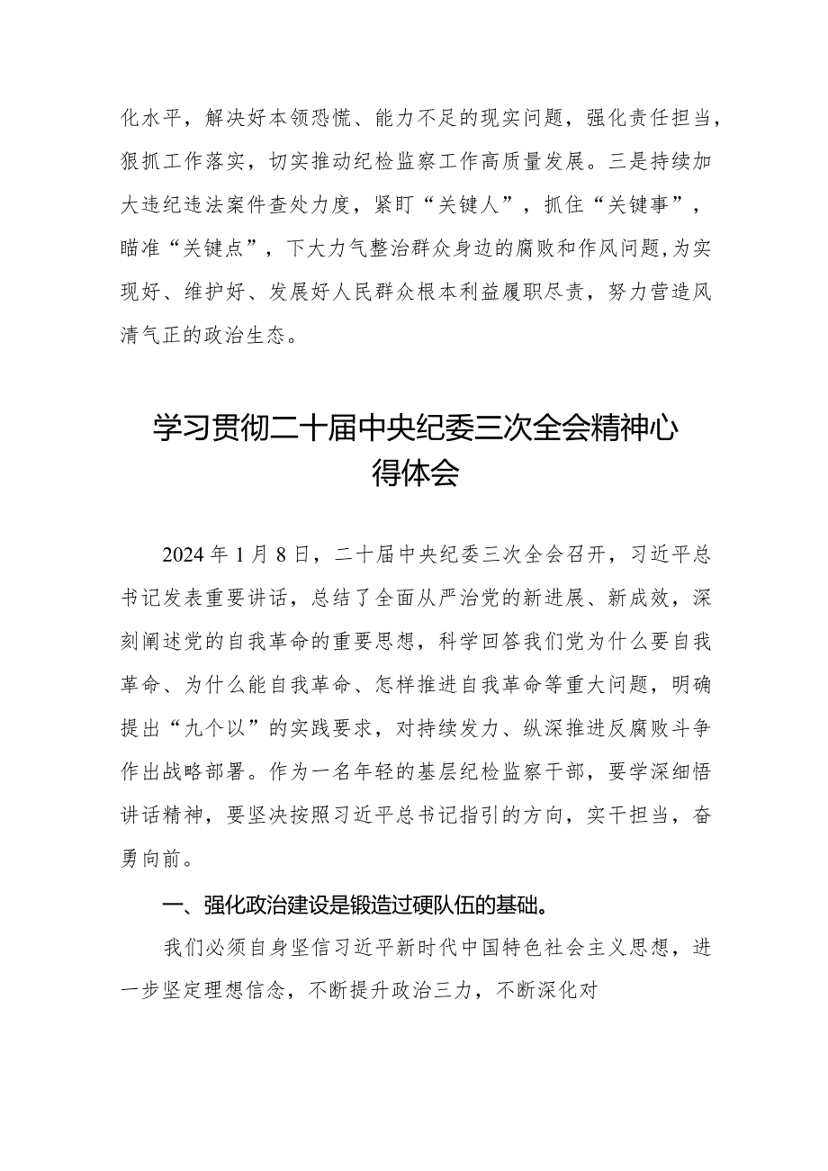 2024年学习贯彻二十中央纪委三次全会精神心得体会二十篇.docx_第2页