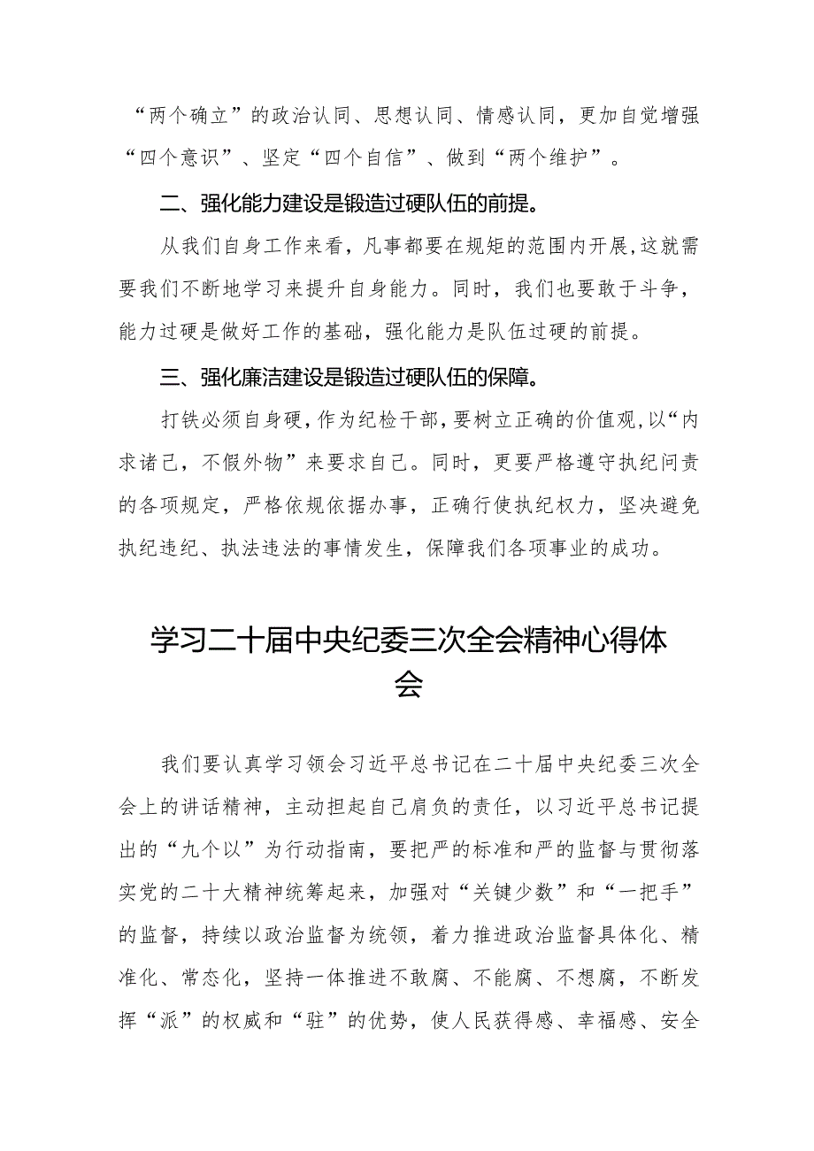 2024年学习贯彻二十中央纪委三次全会精神心得体会二十篇.docx_第3页