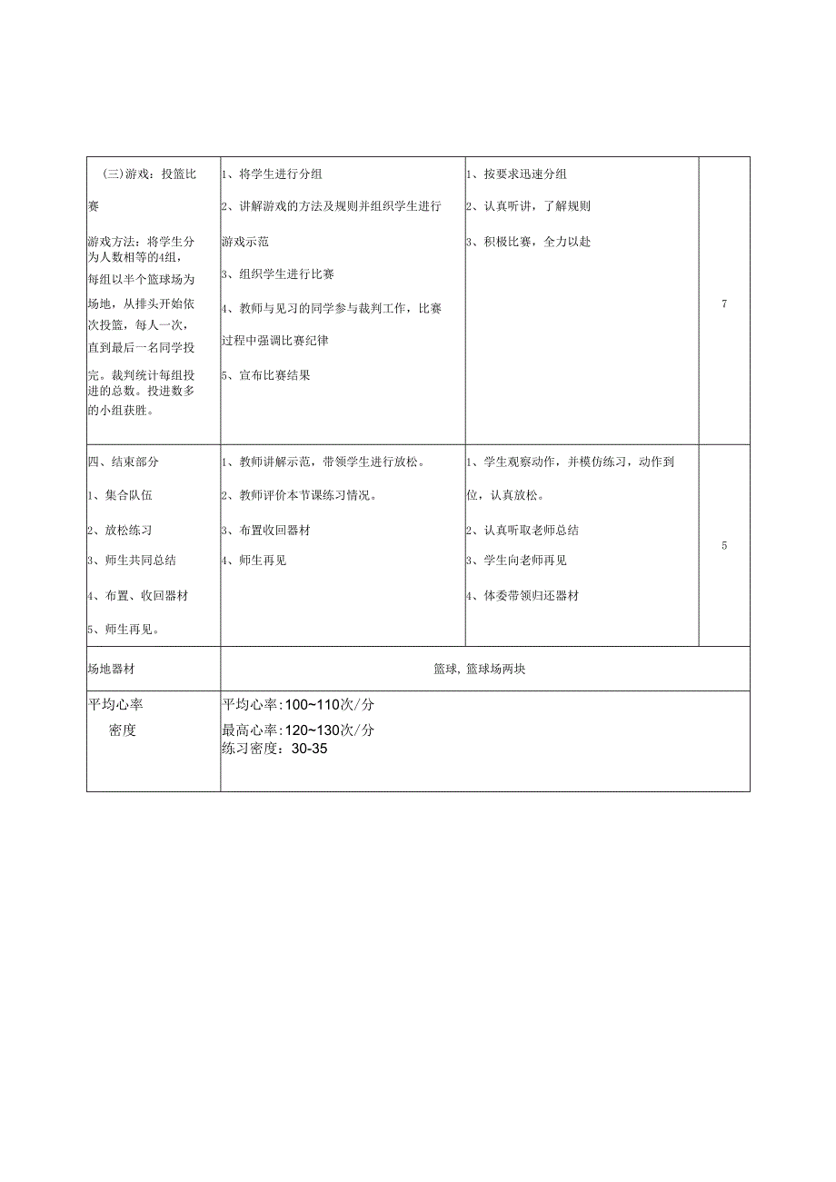 体育与健康人教六年级全一册原地单手肩上投篮教案.docx_第3页