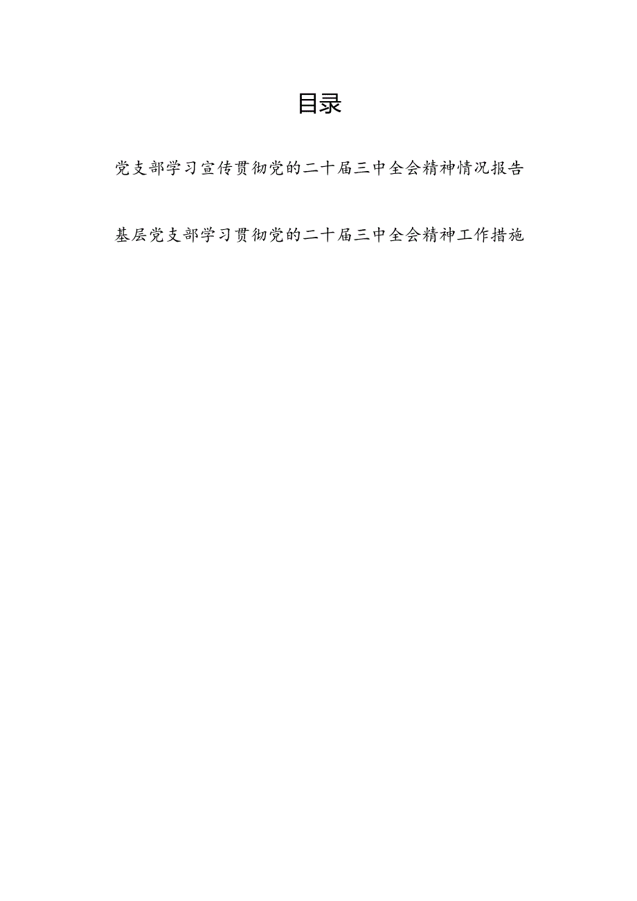 2024基层党支部学习宣传贯彻党的二十三中全会精神情况总结报告和工作措施.docx_第1页
