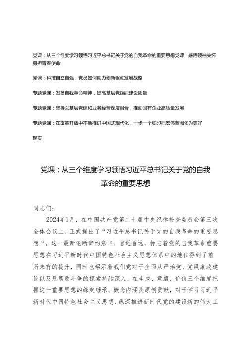 2024年党支部书记四季度党课学习辅导报告.docx
