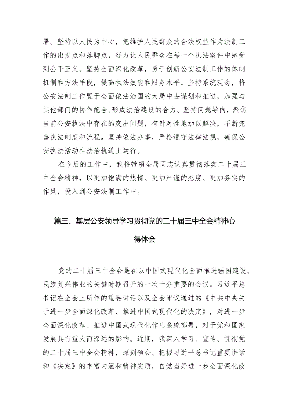 （10篇）公安治安大队学习贯彻党的二十三中全会精神心得体会（精选）.docx_第3页