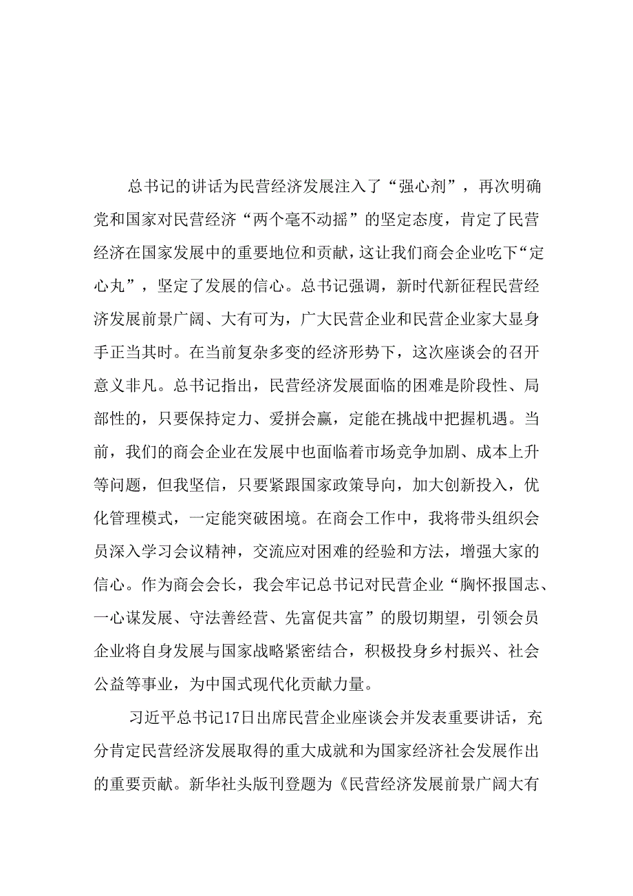 2025年私营企业学习《民营企业座谈会》个人心得体会 （11份）.docx_第3页