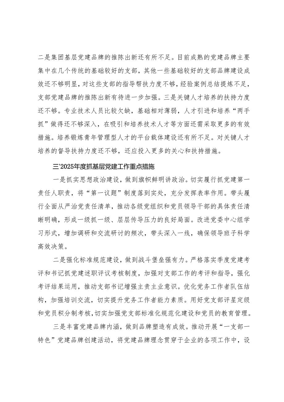国企、市发改委党组书记2024书记抓基层党建述职报告.docx_第3页