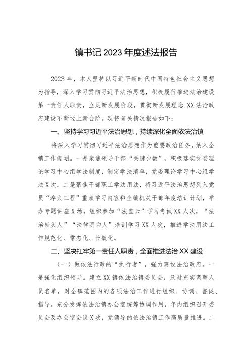 镇书记2023述法报告.docx