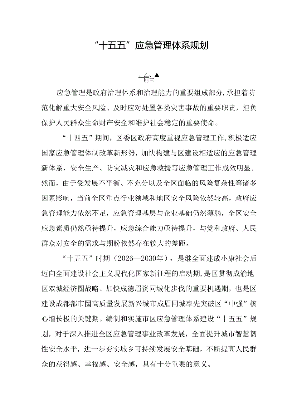 “十五五”应急管理体系规划.docx_第1页