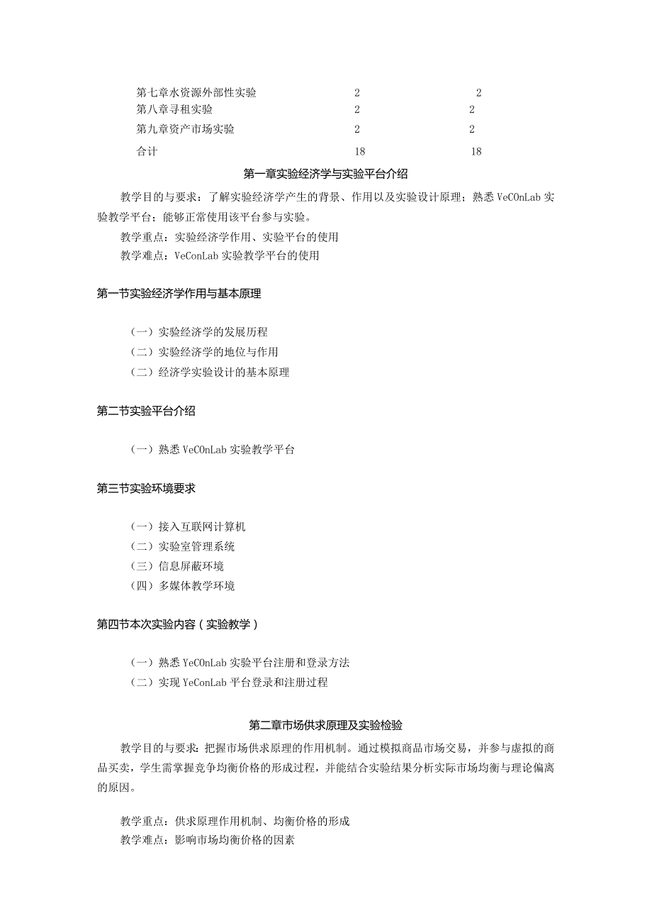 经济学系《经济学实验》课程教学大纲.docx_第2页