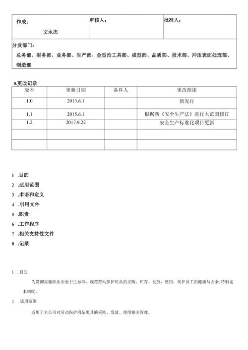 劳动防护用品管理制度.docx